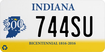 IN license plate 744SU