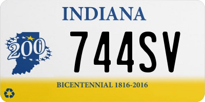 IN license plate 744SV