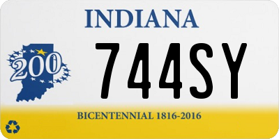 IN license plate 744SY