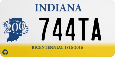 IN license plate 744TA