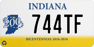 IN license plate 744TF