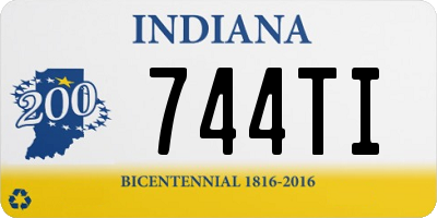 IN license plate 744TI