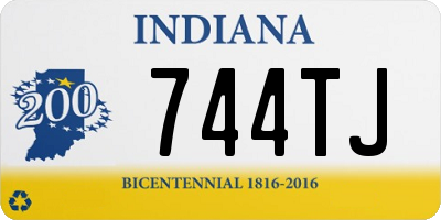 IN license plate 744TJ