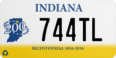 IN license plate 744TL