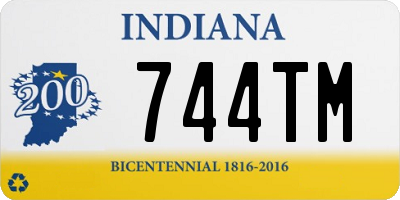 IN license plate 744TM