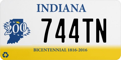 IN license plate 744TN