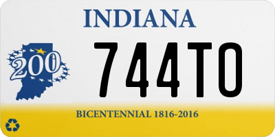 IN license plate 744TO