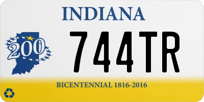 IN license plate 744TR