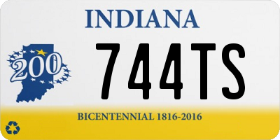 IN license plate 744TS