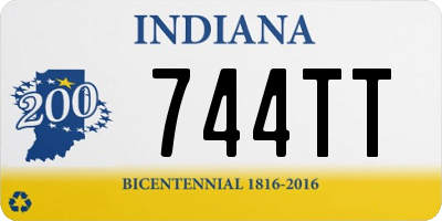 IN license plate 744TT