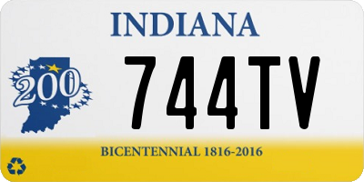 IN license plate 744TV