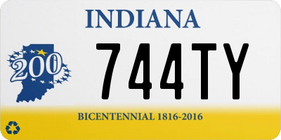 IN license plate 744TY