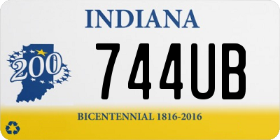 IN license plate 744UB