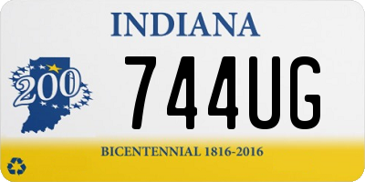 IN license plate 744UG