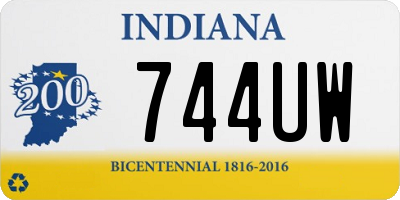 IN license plate 744UW