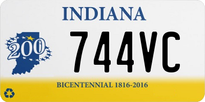 IN license plate 744VC