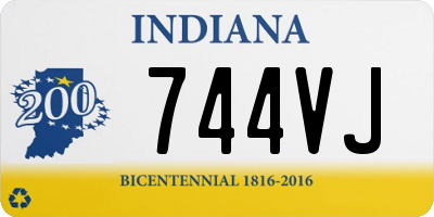 IN license plate 744VJ