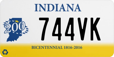 IN license plate 744VK