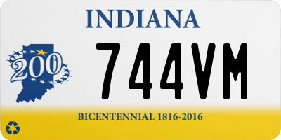 IN license plate 744VM