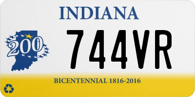 IN license plate 744VR