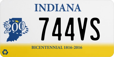 IN license plate 744VS