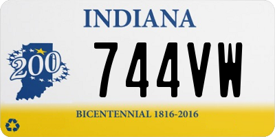 IN license plate 744VW