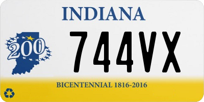 IN license plate 744VX