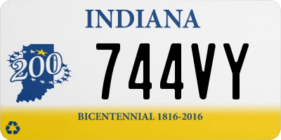IN license plate 744VY