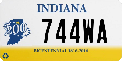 IN license plate 744WA