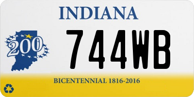 IN license plate 744WB