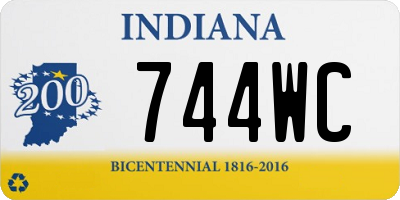 IN license plate 744WC