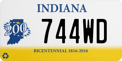 IN license plate 744WD