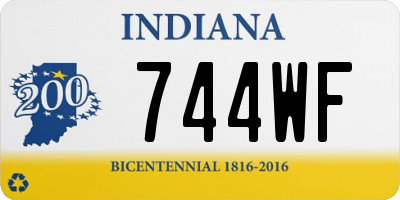 IN license plate 744WF