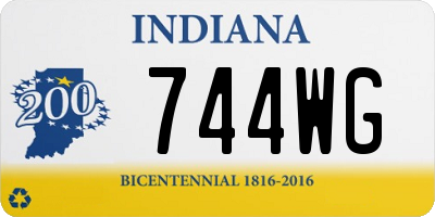 IN license plate 744WG