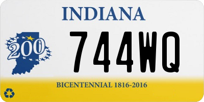 IN license plate 744WQ