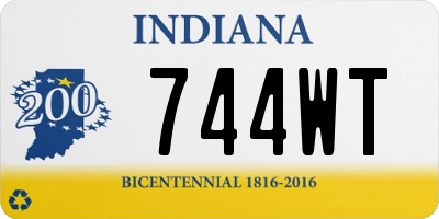 IN license plate 744WT