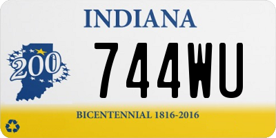 IN license plate 744WU