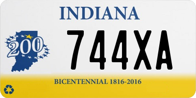 IN license plate 744XA