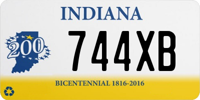 IN license plate 744XB