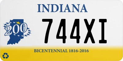 IN license plate 744XI