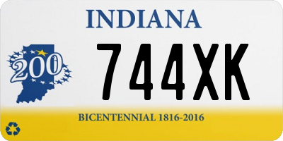 IN license plate 744XK