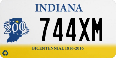 IN license plate 744XM