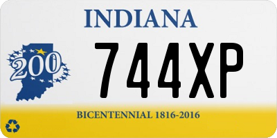 IN license plate 744XP