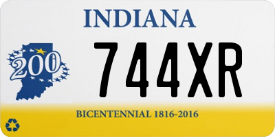 IN license plate 744XR