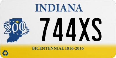 IN license plate 744XS