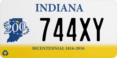 IN license plate 744XY