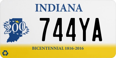 IN license plate 744YA