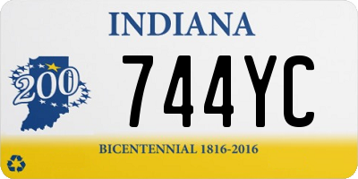 IN license plate 744YC