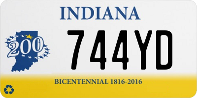 IN license plate 744YD