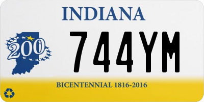 IN license plate 744YM